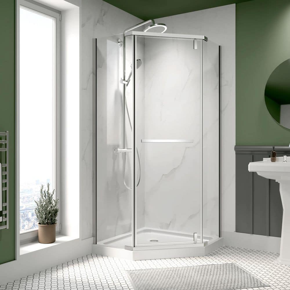 ACE DECOR Corner Shower Enclosure 36 x 72 in. Frameless Neo-Angle