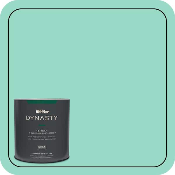BEHR DYNASTY 1 qt. #MQ4-17 Pageant Green Semi-Gloss Enamel Exterior Stain-Blocking Paint & Primer