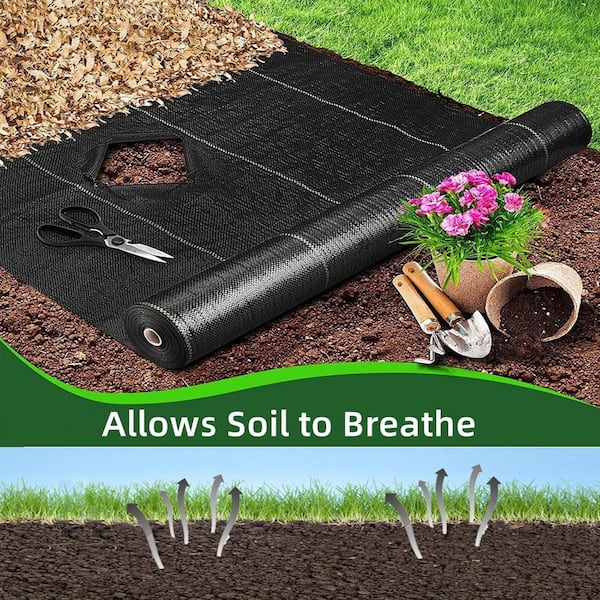 Phewnyzo Heavy Duty 4ftx300ft Garden Landscape Fabric Weed Barrier