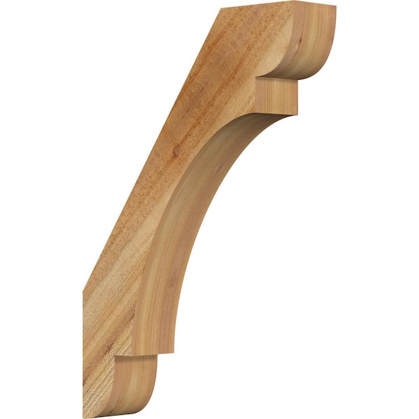 Ekena Millwork 4"W x 18"D x 26"H Olympic Rough Sawn Knee Brace, Western Red Cedar