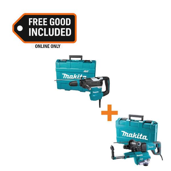 11 Amp 1-9/16 in. Corded SDS-MAX Concrete/Masonry AVT Roto Hammer Drill w/ Hard Case w/ 1 in. SDS-PLUS AVT Rotary Hammer