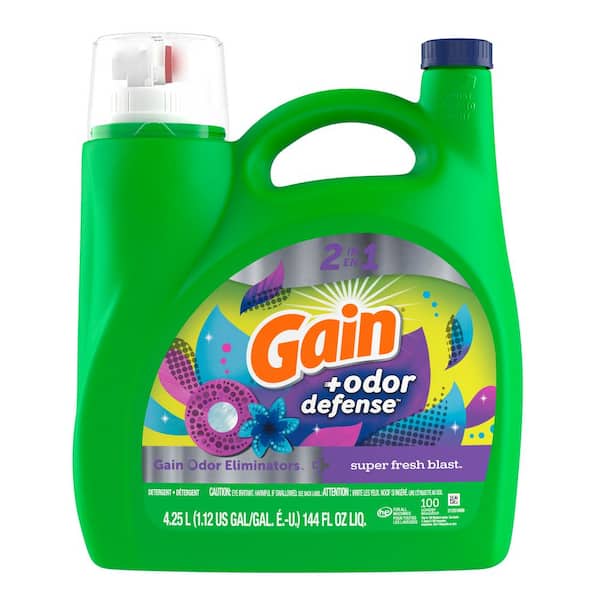 144 oz. HE Odor Defense Super Fresh Blast Scent Liquid Laundry Detergent (100-Loads)