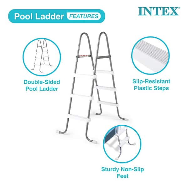 Swimming Pool Ladder 4 Steps Steel for Above Ground Pool