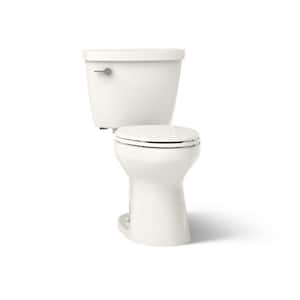Cimarron 12 in. Rough In 2-Piece 1.6 GFP Single Flush Elongated Chair Height Toilet in Biscuit, Seat Not Included