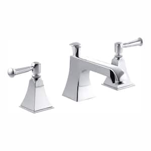 Memoirs 8 in. Widespread 2-Handle Low Arc Water-Saving Bathroom Faucet in Polished Chrome with Stately Design