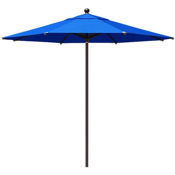 eliteShade 26.5 lbs. Elite ShadeSunumbrella Market Umbrella Outdoor Fabric Patio Umbrella Base 132 in., Royal Blue 5-Year NonFading