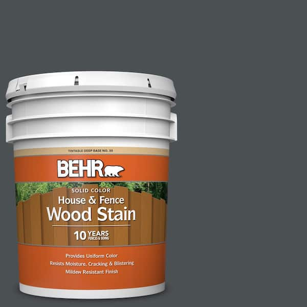 BEHR 5 Gal. #PPU18-01 Cracked Pepper Solid Color House And Fence ...