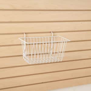 12 in. W x 6 in. D x 6 in. H White Narrow Wire Basket (Pack of 6)