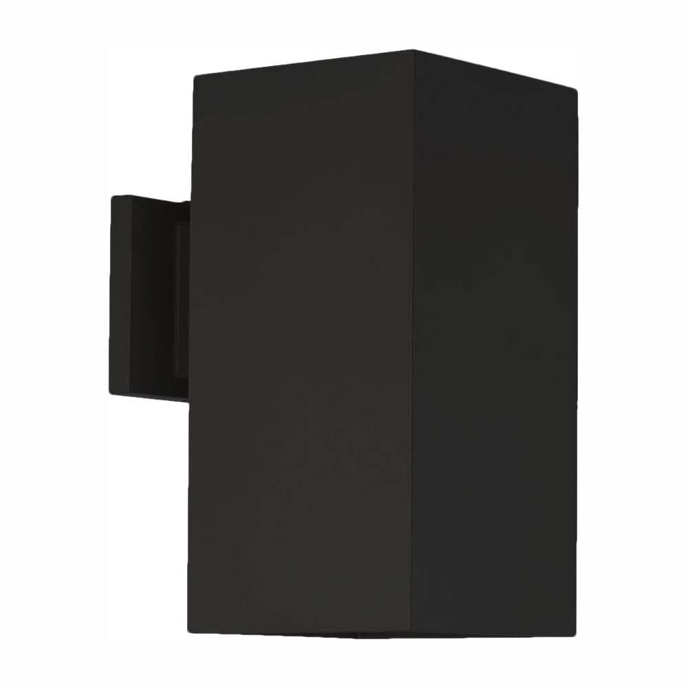 Black 6" Dimmable LED Outdoor Wall Sconce