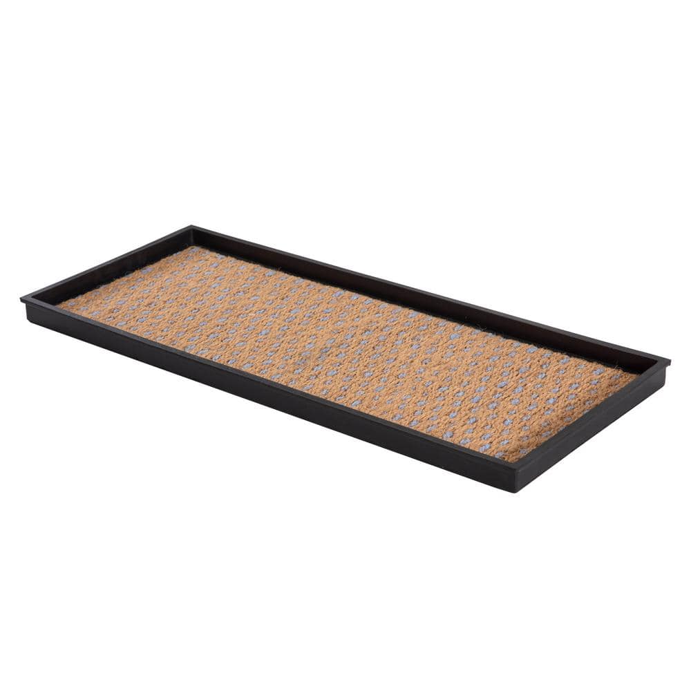34.5 in. x 14 in. x 1.5 in. Natural and Recycled Rubber Boot Tray with Tan and Blue Coir Insert price history on PriceWatchPro