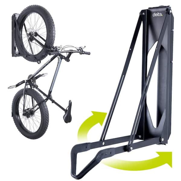 Delta 1-Bike Black Pivot Bike Rack Fully Adjustable Steel Bike Hook Swivels To Save Space UR1000 