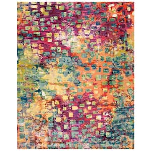 Madison Fuchsia/Gold 9 ft. x 12 ft. Geometric Area Rug