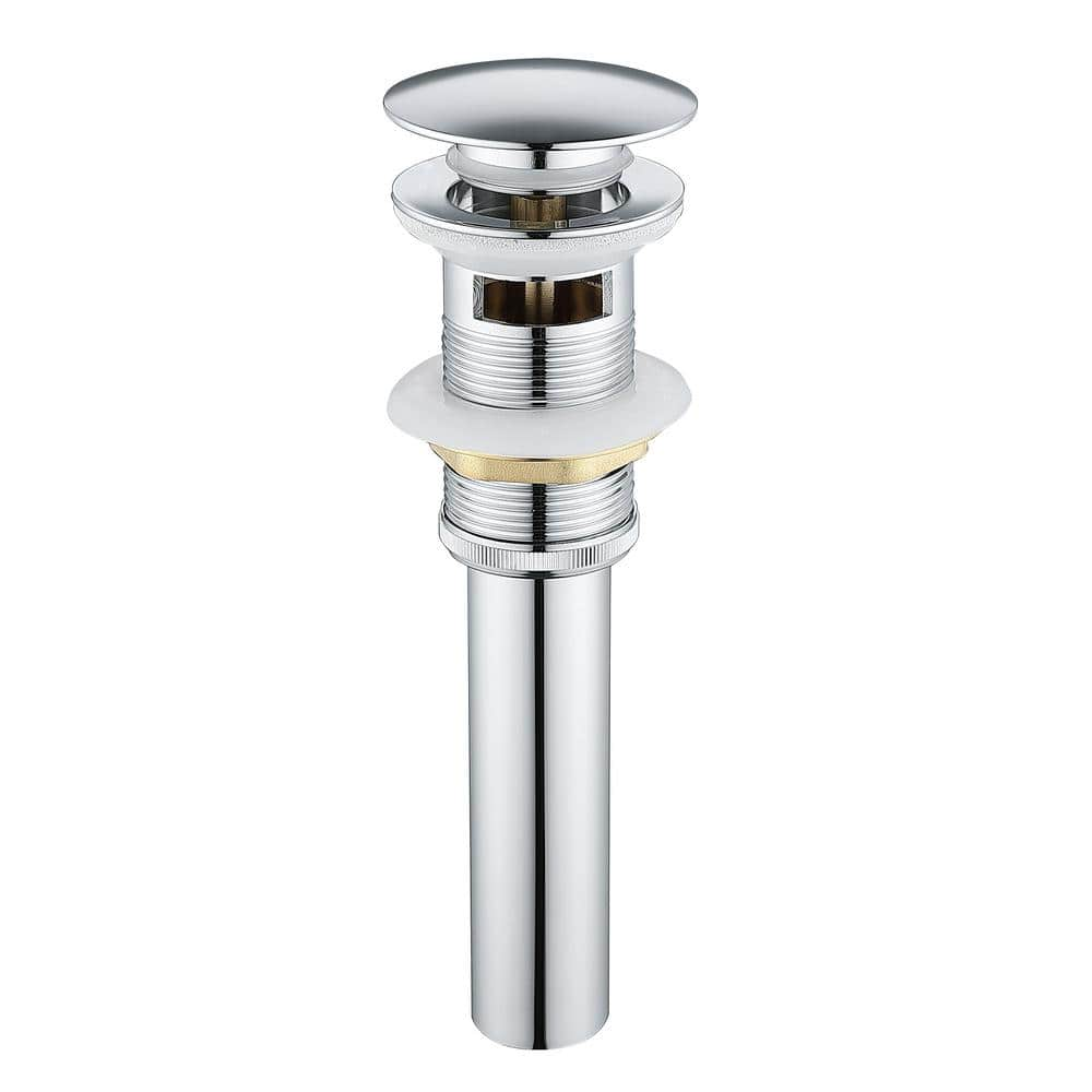 Signature Hardware 908927 Mushroom Style Pop-Up Bathroom Drain - with Overflow Holes Polished Chrome Sink Accessories and Parts 205612