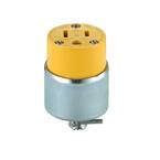 15 Amp Round Dead Front Connector, Yellow