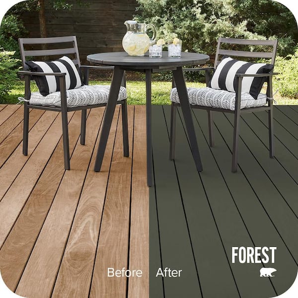 1 gal. #SC-108 Forest Solid Color Waterproofing Exterior Wood Stain and Sealer
