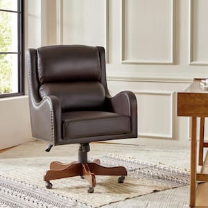 Patrick Brown Faux Leather Adjustable Height Swivel Executive Chair with Tilt Mechanism