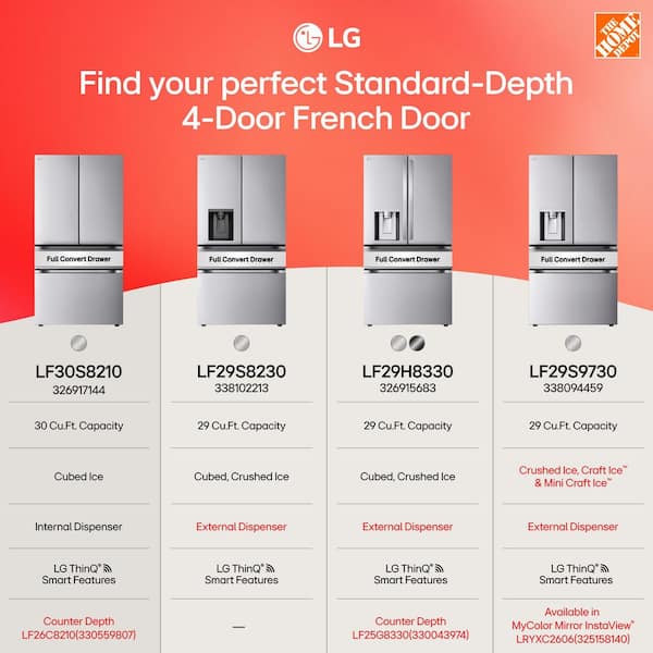 LG 30 cu. ft. SMART Standard Depth MAX French Door Refrigerator