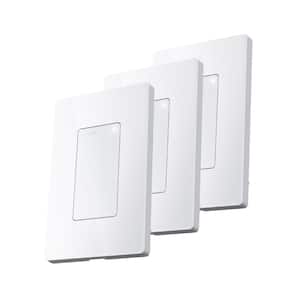 Smart 15 Amp Programmable Touch and Push Button Light Switch in White (3-Pack)