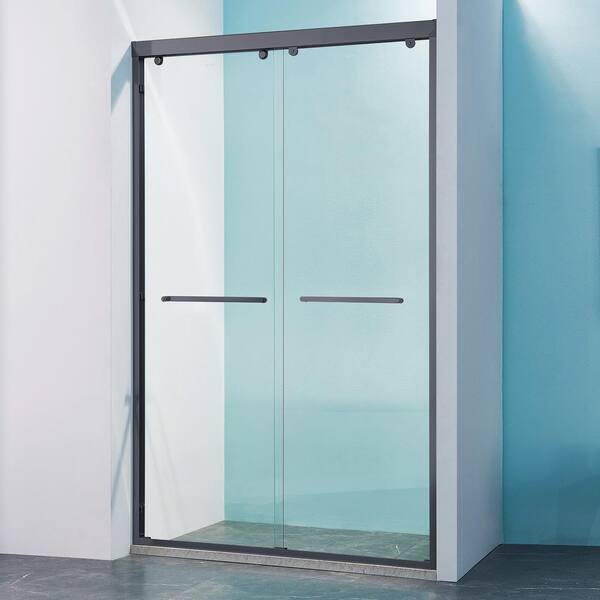 Staykiwi 48 in. W x 75 in. H Double Sliding Frame Shower Door in Chrome Finish with Clear Glass