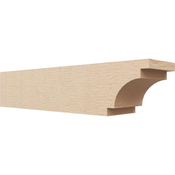 Ekena Millwork 6-in. x 6-in. x 28-in. Mediterranean Woodgrain, Primed Tan Timberthane Polyurethane Rafter Tail Brace