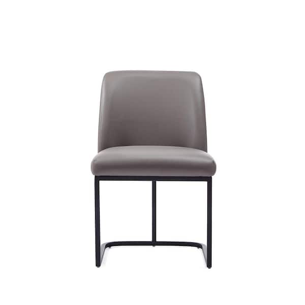 Manhattan Comfort Serena Grey Faux Leather Dining Chair