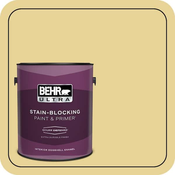 BEHR ULTRA 1 gal. #390D-4 Honey Beige Extra Durable Eggshell Enamel Interior Paint & Primer