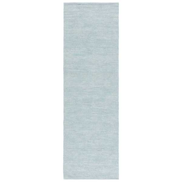 Montauk 2 ft. x 8 ft. Turquoise Modern Solid Runner Rug