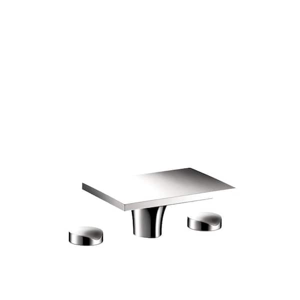 Hansgrohe Massaud 8 in. Widespread 2-Handle Low-Arc Bathroom Faucet in Chrome without Pop-Up Assembly