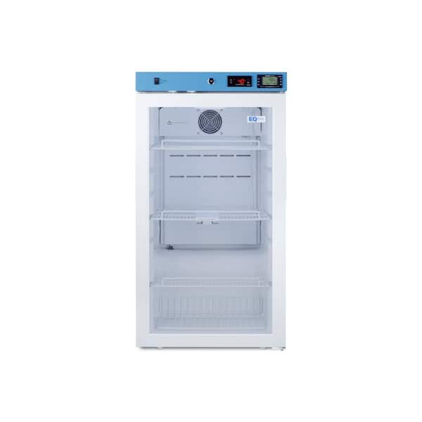 EQTEMP 3.17 cu. ft. Vaccine Refrigerator with Glass Door in White