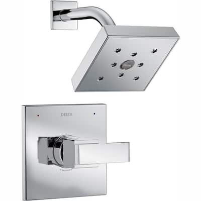 Ara 1-Handle Shower Faucet Trim Kit in Chrome Featuring H2Okinetic (Valve Not Included)
