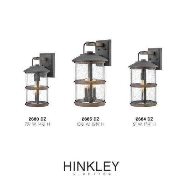HINKLEY - Hinkley Lakehouse Small Outdoor Wall Mount Lantern, Aged Zinc