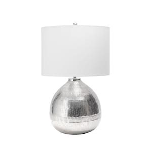 Islip 24 in. Nickel Traditional Table Lamp, Dimmable