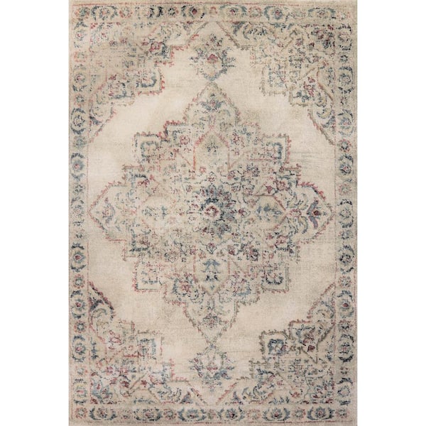 Dynamic Rugs Bali Cream 5 ft. 3 in. x 7 ft. 7 in. Contemporary Polypropylene Area Rug