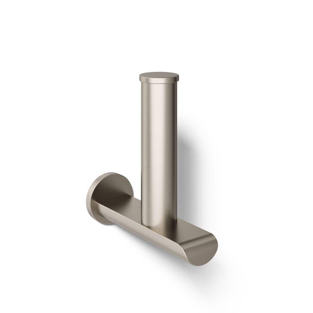Avid Vertical Toilet Paper holder in Vibrant Brushed Nickel