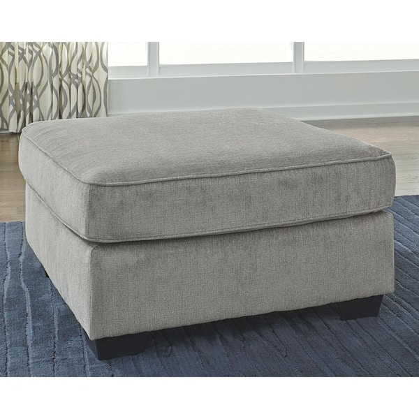 Signature DESIGN BY ASHLEY Altari Gray Polyester Square Accent Ottoman