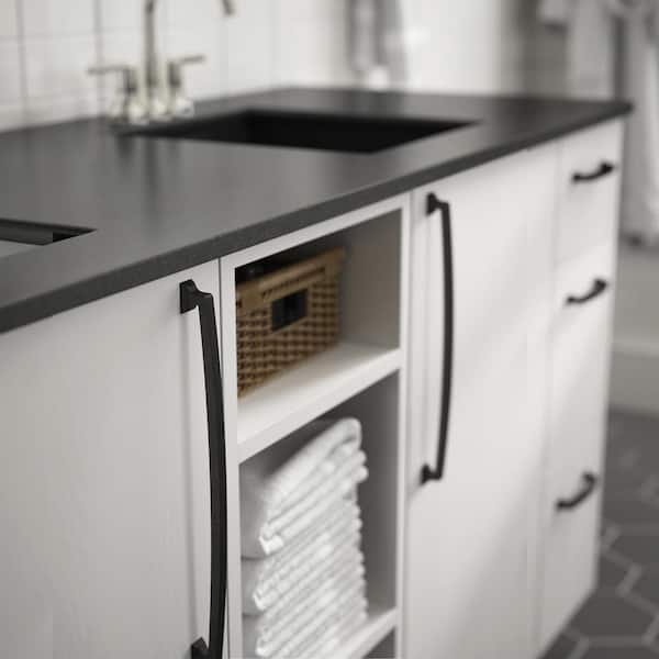 12-Pack Classic Edge 12 in. (305mm) Classic Matte Black Cabinet Pulls