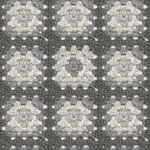 Maud Grey Fabric Pre-Pasted Matte Crochet Geometric Strippable Wallpaper
