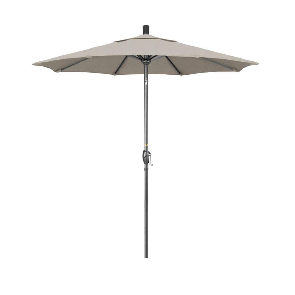 7.5 ft. Grey Aluminum Market Push Button Tilt Crank Lift Patio Umbrella in Woven Granite Olefin price history on PriceWatchPro