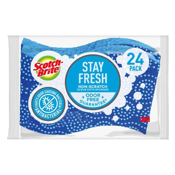 Scotch-Brite Scrub Dots Non-Scratch Scrub Sponge (3-Pack, Case of 8)