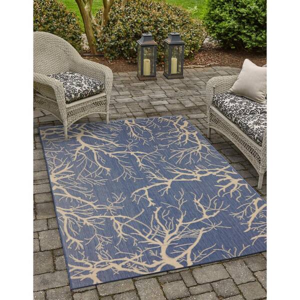 Unique Loom Outdoor Checkered Black 2' 2 x 3' 0 Area Rug 3127198 - The Home  Depot