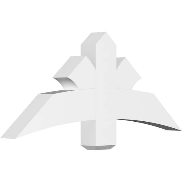 Ekena Millwork Davenport 48 in. W x 20 in. H x 4 in. D Signature Polyurethane Bracket