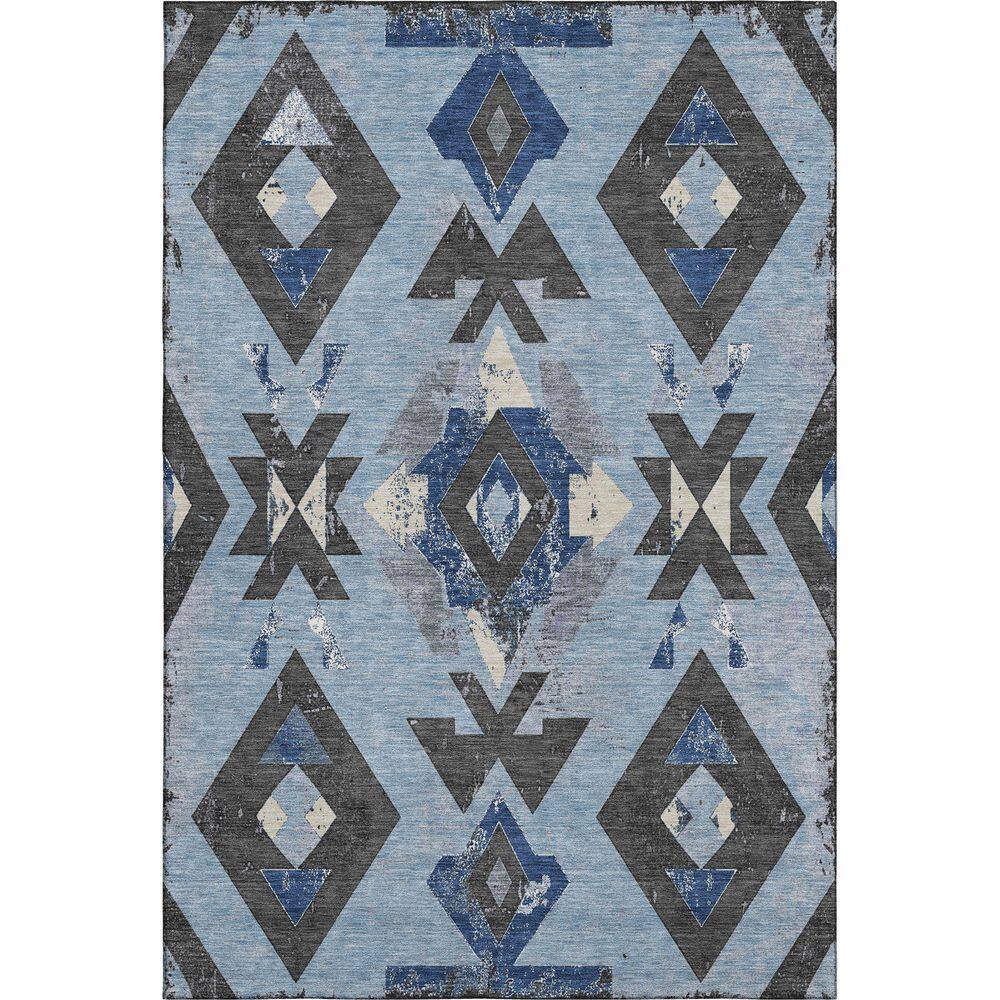 Mayfield Premium Machine Washable Abstract AMF1882 Blue 9 ft. x 12 ft. Area Rug price history on PriceWatchPro