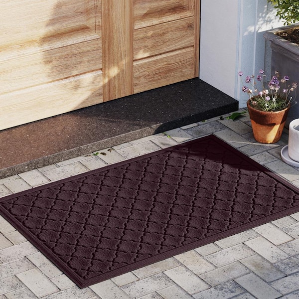 Waterhog Cordova 23 in. x 35 in. PET Polyester Indoor Outdoor Mat Bordeaux