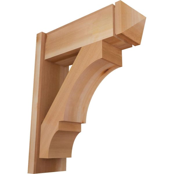 Ekena Millwork 8 in. x 26 in. x 22 in. Balboa Arts and Crafts Smooth Western Red Cedar Outlooker