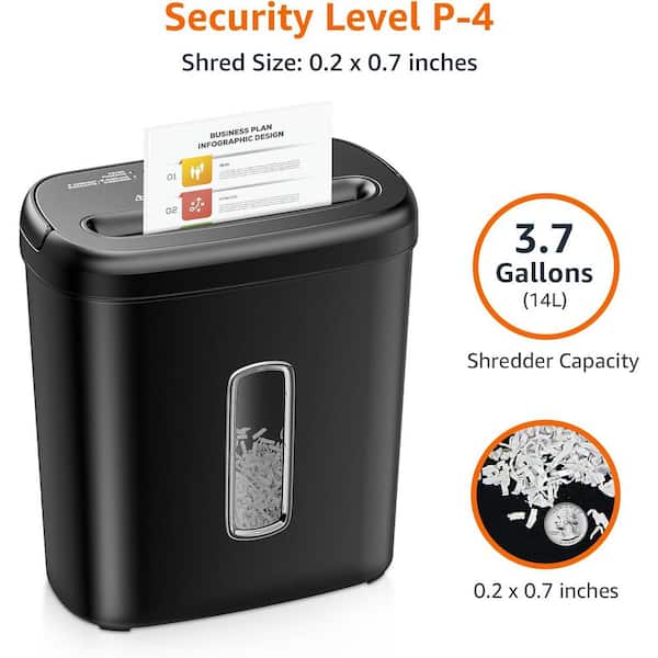 Yichuhaoxi 8-Sheet Cross Cut Paper Shredder and Credit Card