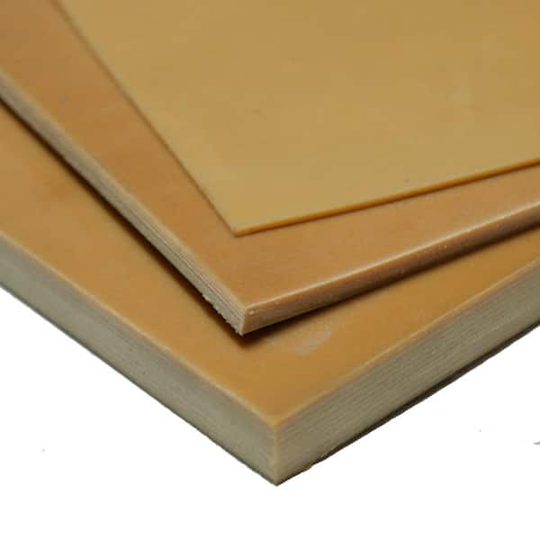Pure Gum Rubber 1/16 in. x 24 in. x 12 in. Tan Commerical Grade 40A Rubber Sheet