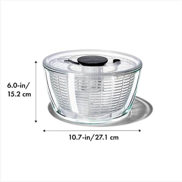 OXO Stainless Steel Salad Spinner & Good Grips Large Salad Spinner - 6.22  Qt.
