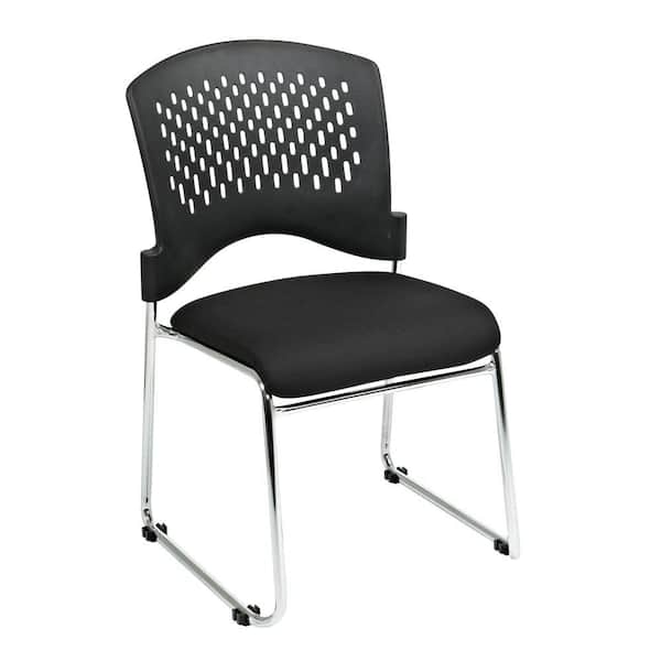 Office Star Products Black Gliding Visitor Office Chair (Set of 2)
