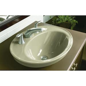 Serif 22-1/4 in. Drop-In Vitreous China Bathroom Sink in White with Overflow Drain