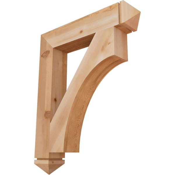 Ekena Millwork 5.5 in. x 42 in. x 34 in. Western Red Cedar Westlake Arts and Crafts Smooth Bracket